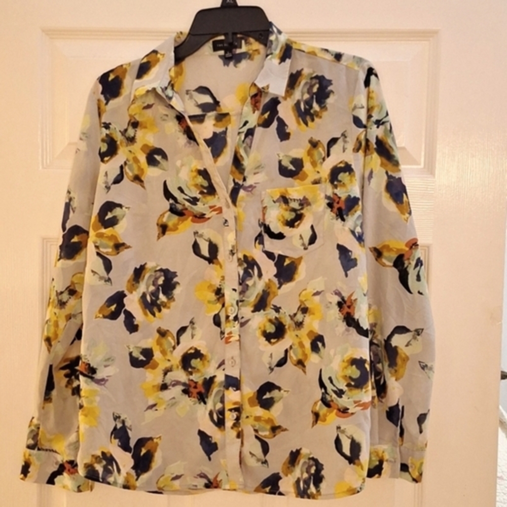 The Limited Floral Blouse - Yellow and Blue